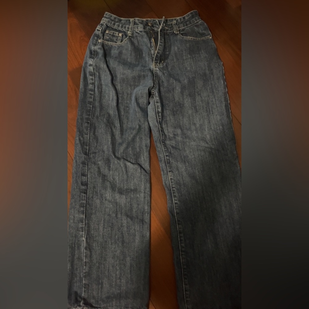 dark denim blue jeans